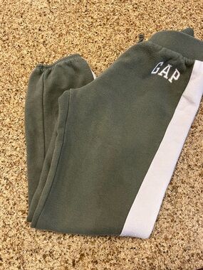 GAP Olive Green Sweatpants with White Side Stripe - Kids